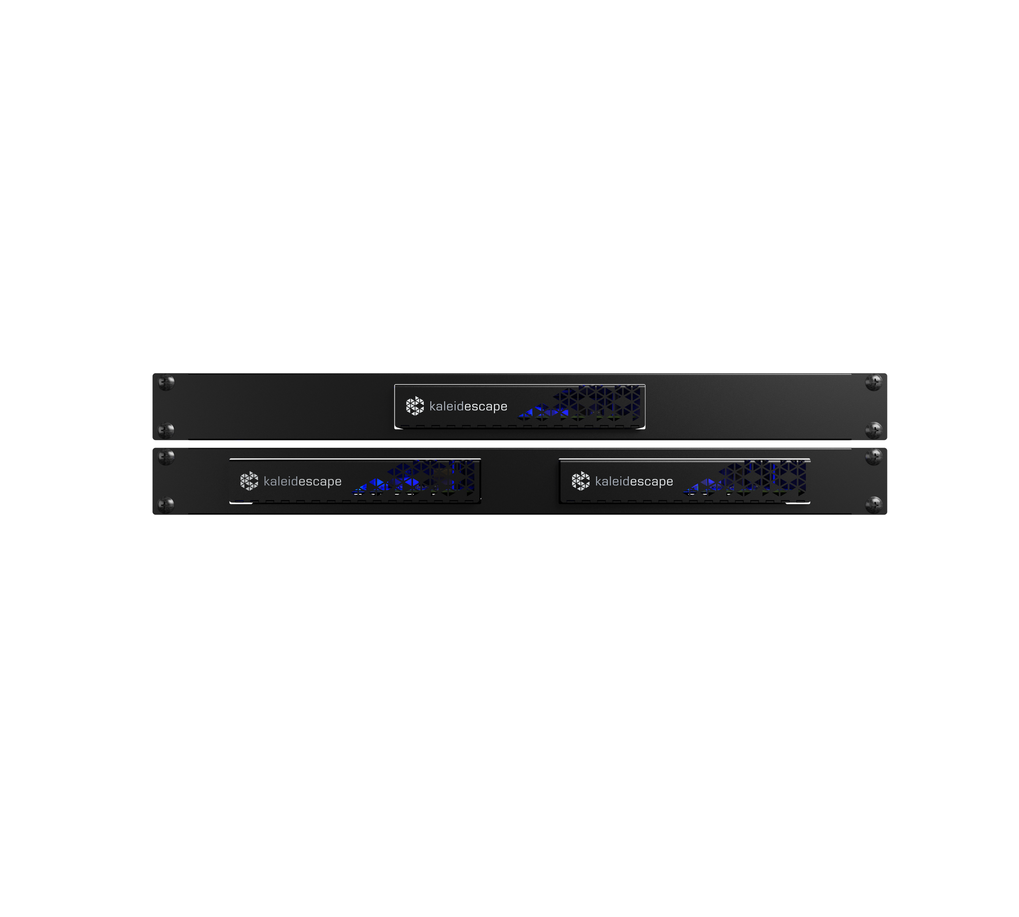 Kaleidescape KMOUNT MINI installed in a home theater rack