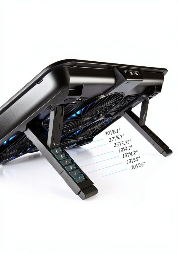 Gaming Laptop Cooler Blue Cooling Pad Advanced Performance-6