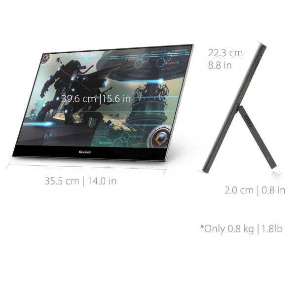 ViewSonic VX1655 4K Portable Monitor Ultraportable USB C-4