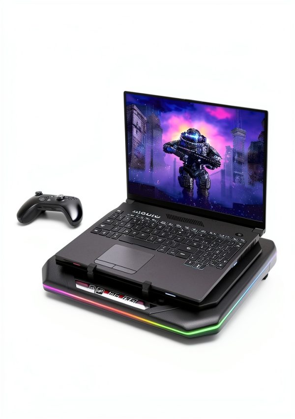 Gaming Laptop Cooling Pad RGB Height Adjustable 19 Inch-4