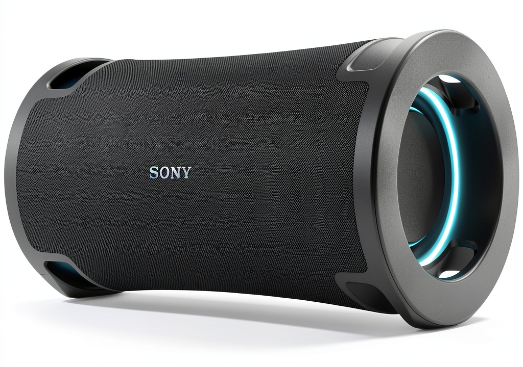 Sony ULT FIELD 7 speaker displaying dynamic lighting in a party setting