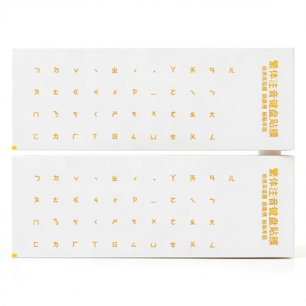 Pavo Chinese English Keyboard Stickers Transparent Yellow-0