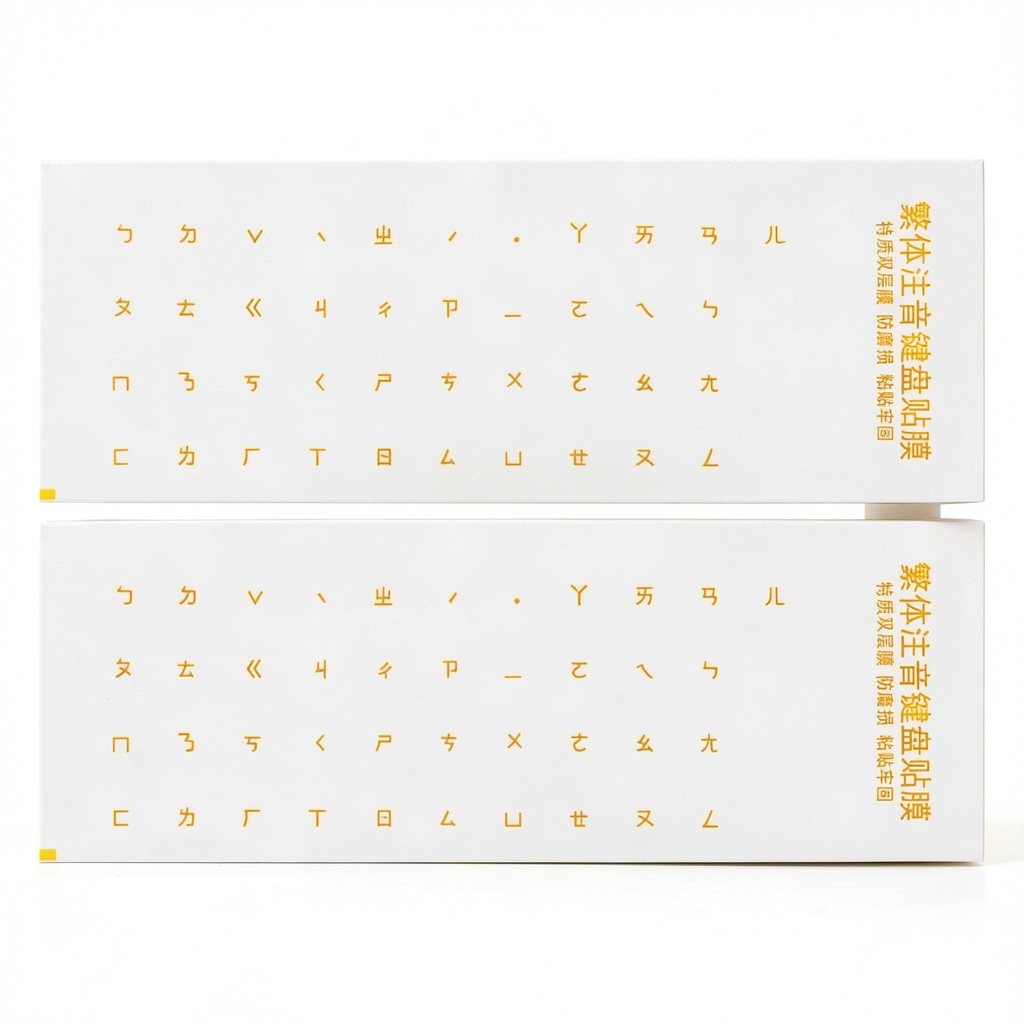 'Pavo Chinese-English keyboard stickers applied to a laptop keyboard'