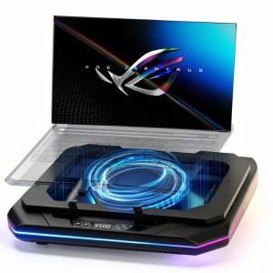 Gaming Laptop Cooling Pad RGB Lighting USB Hub Heat-0