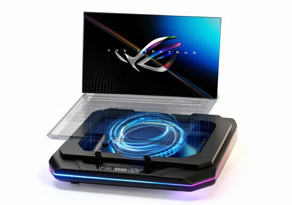 Gaming Laptop Cooling Pad RGB Lighting USB Hub Heat-0