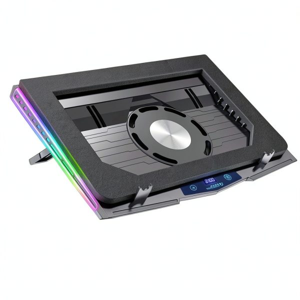 Gaming Laptop Cooling Pad Turbo Fan RGB Lighting Ergonomic-5