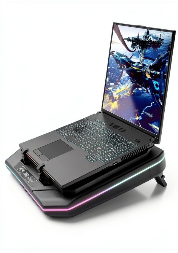 Gaming Laptop Cooling Pad RGB Height Adjustable 19 Inch-5