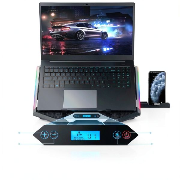 K10 Laptop Cooling Pad 8 Fan RGB Gaming Laptop Cooler-2