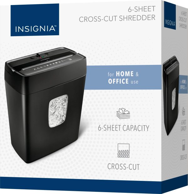 Insignia 6 Sheet Crosscut Shredder for Home Office Security-4