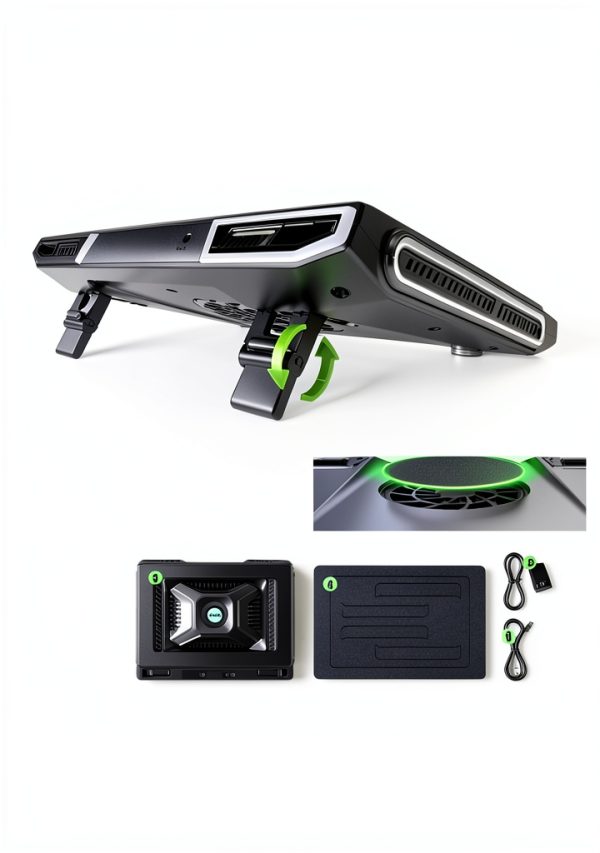Laptop Cooler Black 3500 RPM Turbofan Gaming Performance-5