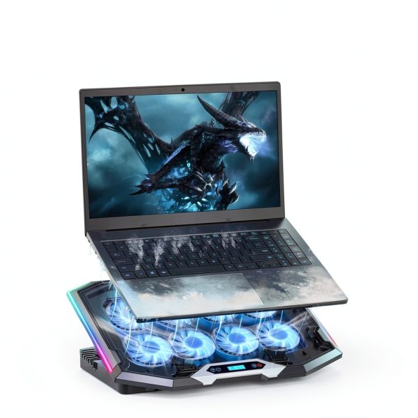 K10 Laptop Cooling Pad 8 Fan RGB Gaming Laptop Cooler-1