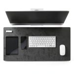 Felt Desk Pad Protector Black Gray Red Home Office-0