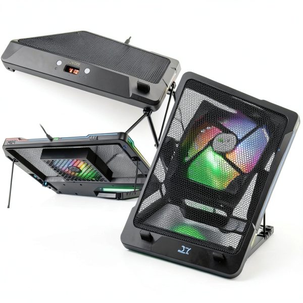 G-STORY Gaming Laptop Cooler Movable Fan RGB Lighting-6